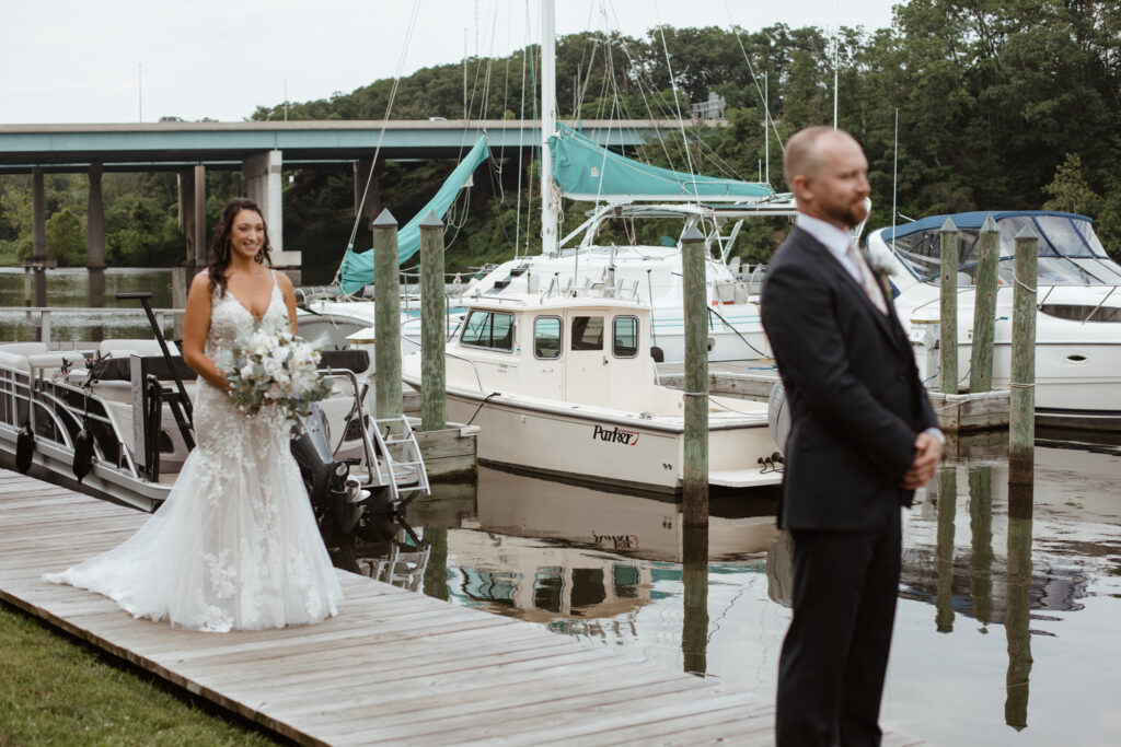 coastal wedding first look