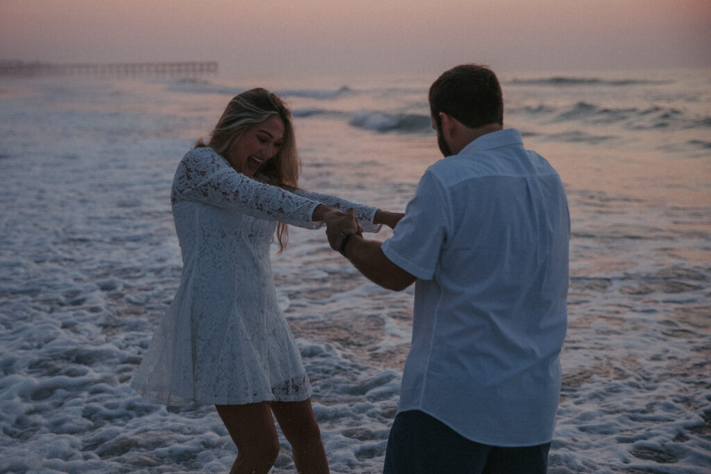 beach engagement photos