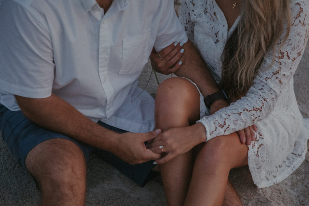 beach engagement photos