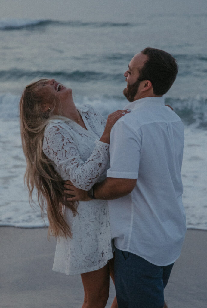 beach engagement photos