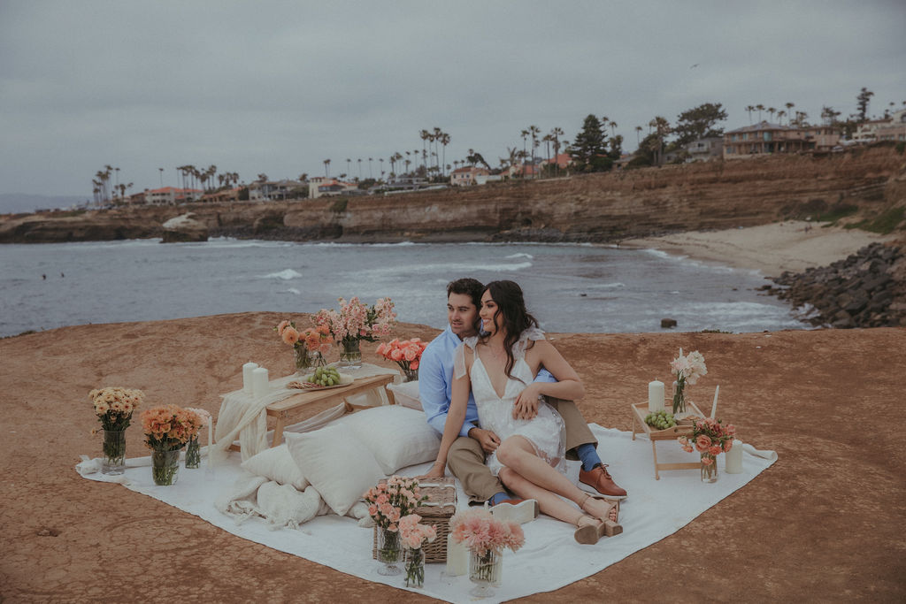 sunset cliffs engagement photographer